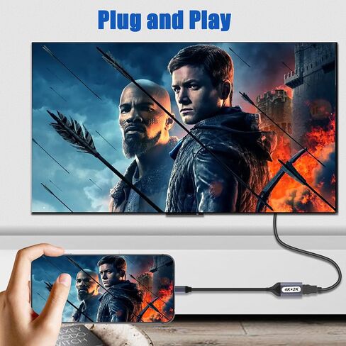 محول USB C إلى HDMI (4K@60 هرتز)، محول USB من النوع C إلى HDMI أنثى [متوافق مع Thunderbolt 3/4]، متوافق مع iPhone 15/15Pro/15ProMax، MacBook Pro، Air، iPad Pro، Pixelbook، XPS، إلخ in Kuwait
