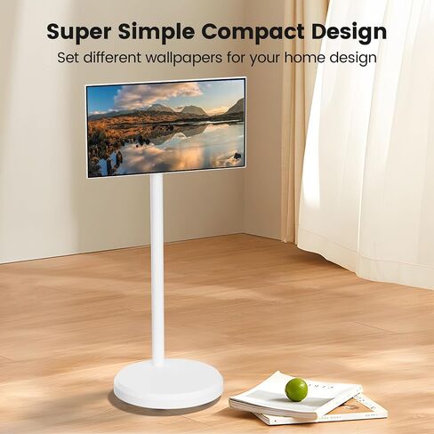 22-Inch Portable Smart Monitor w/ 1080P Incell Touch Screen, Android 12(Support Google Store), Wireless Monitor on Wheels, Built-in Battery(4-6H), Full Swivel Rotation, 6+128G in Saudi Arabia