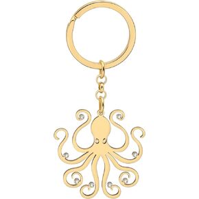 Stainless Steel Sea Turtle Shark Dolphin Fish Keychains Seahorse Crab Keyrings Charms Gifts for Women Girls