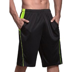 شورت كرة السلة للرجال من KPSUN مقاس 11 بوصة، شورت رياضي طويل وخفيف الوزن وسريع الجفاف مع جيوب in Kuwait