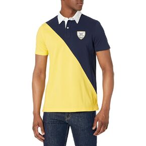 Brooks Brothers Men's Supima Cotton Pique Stretch Short Sleeve Color Block Polo Shirt