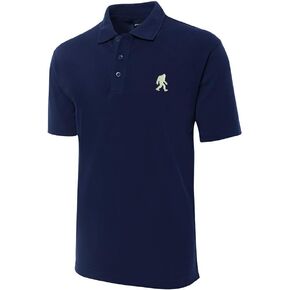 Men's Polo Short Sleeve Shirts Bigfoot Sasquatch Embroidery Regular-Fit Advantage Performance Shirts