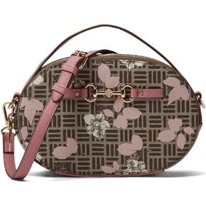 Anne Klein Oval Crossbody with Floral Overlay