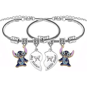 Wimeiren Ohana Charm Bracelet Best Friend Bracelets Gift for Birthday Graduation Christmas 2Pcs Friendship Gifts Bracelets Friend Jewelry for Friends Stitch Lover Gifts in Kuwait