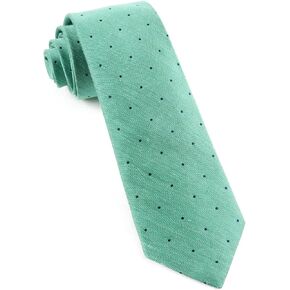 ربطة عنق من خليط الكتان بنقط نعناعي مقاس 7.62 سم, مينت, One Size in Kuwait