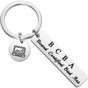 FOTAP Behavior Analyst Gift BCBA Gift ABA Gift Board Certified Bad Ass Keychain Behavior Therapy Gift