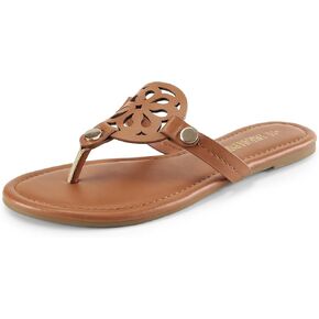 DREAM PAIRS Women's Flip Flops Flat Slide Sandals | Comfortable Soft Dressy Flats Thong Sandals for Summer Beach Dating Vacations in Saudi Arabia