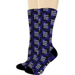 ThisWear Best Papa Gifts Best Papa Ever Papa Socks for Men Dad Grandpa Father's Day Socks Novelty Crew Socks