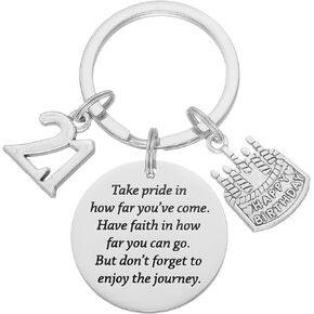 Gifts for 21st Birthday Female At College Keychain Male Men Niece Happy Daughter 21 st Bday Gift