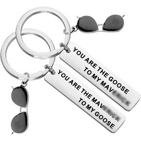 CENWA You are The Mav to My Goose Set of 2 Best Friend Keychain Set BFF Jewelry