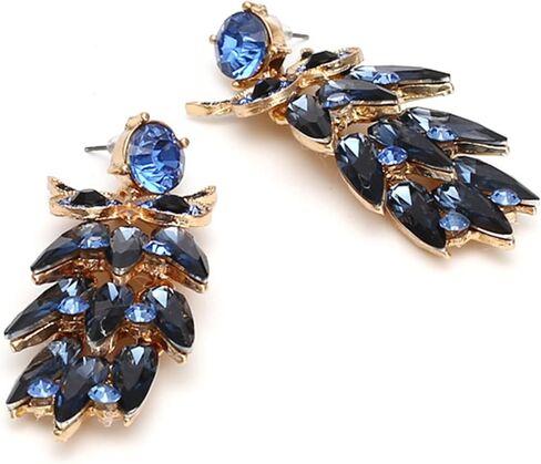SISOFTLY Bird Earrings- Elegant Crystal Inlayed Dangle Earrings, Statement Animal Drop Earrings for Women/Girls in Saudi Arabia