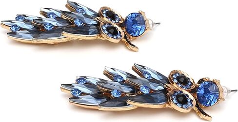 SISOFTLY Bird Earrings- Elegant Crystal Inlayed Dangle Earrings, Statement Animal Drop Earrings for Women/Girls in Saudi Arabia