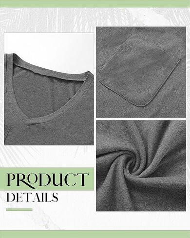 2 Pcs Women's Sleeveless Tank Tops, V Neck Shirts Loose Fit Racerback Tee Casual Summer Tunic Tank Tops with Pocket in Saudi Arabia