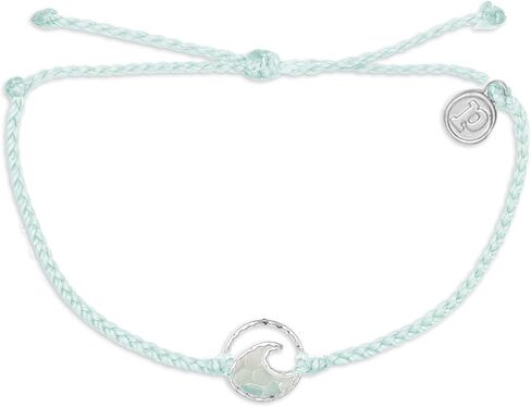 Pura Vida Silver or Rose Gold Plated Opaque Resin Wave Bracelet - Adjustable Band, 100% Waterproof in Saudi Arabia
