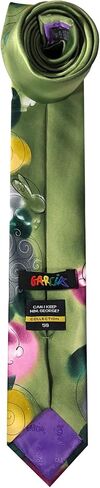 Jerry Garcia Men's Happy Easter Bunny Rabbits Eggs Can I Keep Him George Artwork Purple Green Extra Long Neck Tie, Extra Long - 63 inch in Saudi Arabia