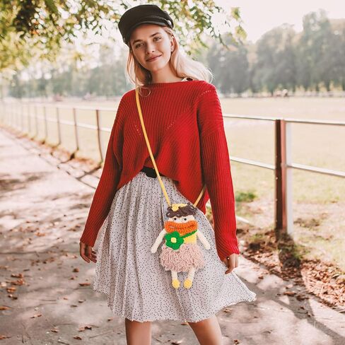 Magic Hand Crossbody Cell Phone bag, Crochet handmade Personality cute Purse in Saudi Arabia