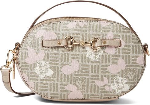 Anne Klein Oval Crossbody with Floral Overlay in Kuwait