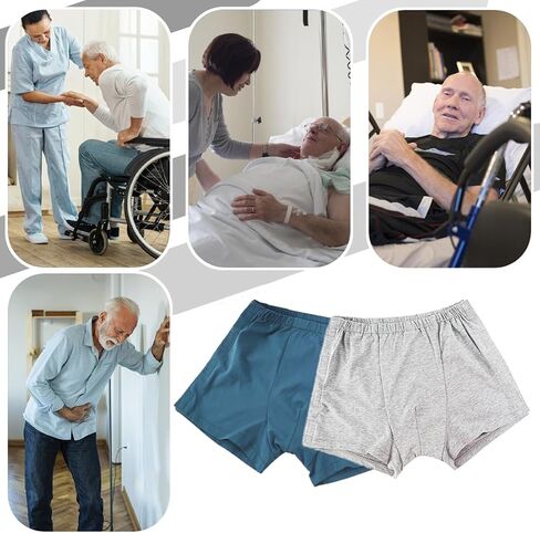 HKSICHENGKEJI Mens Tear Away Shorts Breakaway Athletic Shorts Post Surgery Underwear Cotton Boxer Briefs Side Open Short Pant in Saudi Arabia