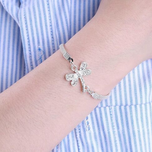 Sterling Silver Evil Eye Hamsa Bracelet Cubic Zirconia Fatima Hand Charms Bracelet Sideway Cz Hamsa Hand Bracelet Lucky Evil Eye Bracelet Jewelry for Women and Men in Saudi Arabia