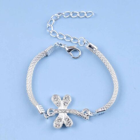 Sterling Silver Evil Eye Hamsa Bracelet Cubic Zirconia Fatima Hand Charms Bracelet Sideway Cz Hamsa Hand Bracelet Lucky Evil Eye Bracelet Jewelry for Women and Men in Saudi Arabia