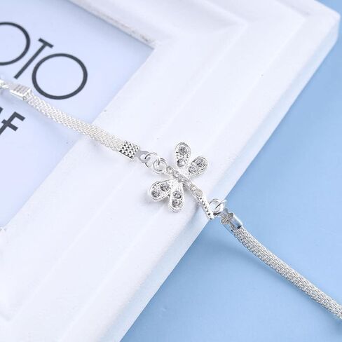 Sterling Silver Evil Eye Hamsa Bracelet Cubic Zirconia Fatima Hand Charms Bracelet Sideway Cz Hamsa Hand Bracelet Lucky Evil Eye Bracelet Jewelry for Women and Men in Saudi Arabia