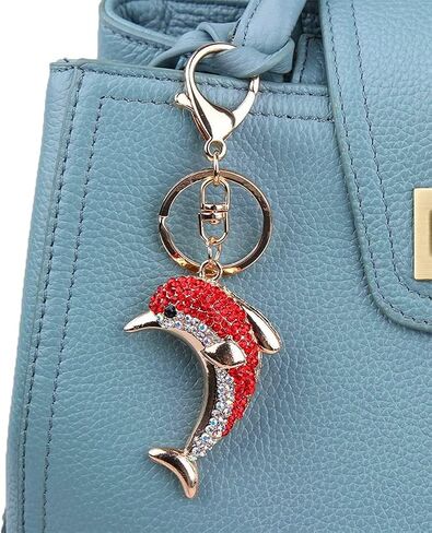 bstedyas Cute Crystal Keychain Ocean Animal Keyring Car Bag Accessory Pendant Purse Charm Handbag Decor Ornaments in Saudi Arabia