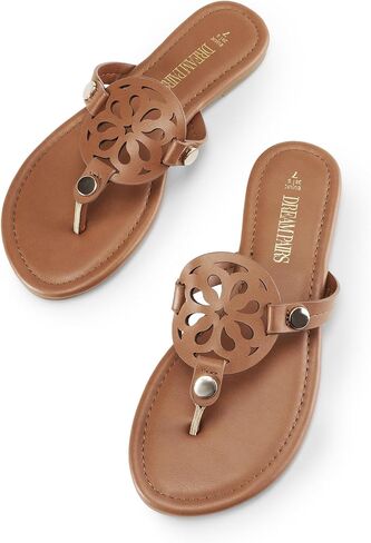 DREAM PAIRS Women's Flip Flops Flat Slide Sandals | Comfortable Soft Dressy Flats Thong Sandals for Summer Beach Dating Vacations in Saudi Arabia