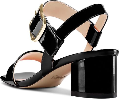 Fimanny Womens Mid Chunky Block Heel Square Open Toe Ankle Strap Sandals Dress Slingback Buckle Shoes Casual Party Summer 2.0 Inches Heels in Saudi Arabia