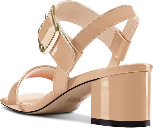 Fimanny Womens Mid Chunky Block Heel Square Open Toe Ankle Strap Sandals Dress Slingback Buckle Shoes Casual Party Summer 2.0 Inches Heels in Saudi Arabia