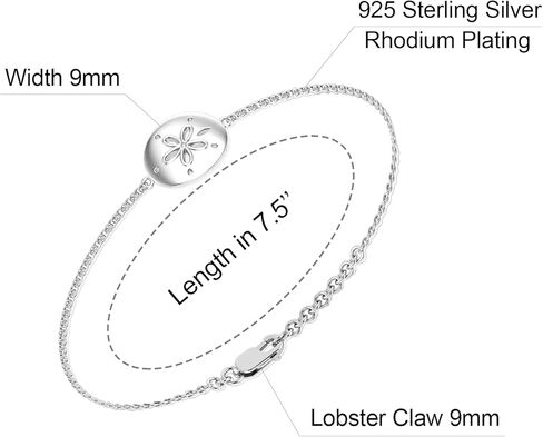 غرامة سوار هدية للنساء 925 الفضة الاسترليني البحر الرمال الدولار سحر أساور الزهور زهرة نجم البحر قلادة المجوهرات in Kuwait