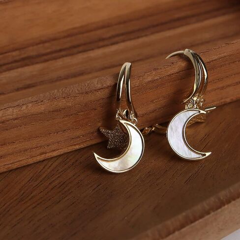 Sonateomber Double Circle Small Diamond Hoop Cartilage Earrings for Women - Sparkly Cubic Zirconia Rhinestone Huggie Snowflake/Pearl/Star Moon/Cube Drop Dangle Earring Valentines Gift in Kuwait