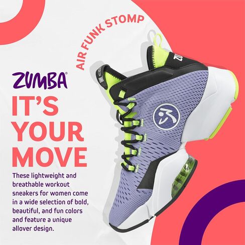 أحذية ZUMBA الرياضية النسائية Air Funk Stomp، أحذية رياضية للرقص متوسطة الارتفاع in Saudi Arabia