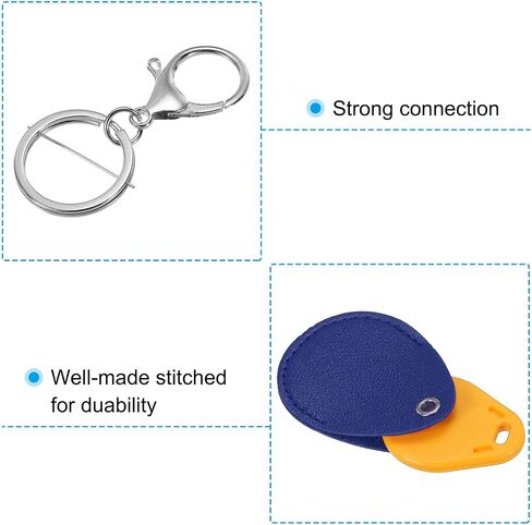 PATIKIL Leather Key Fob, PU Leather Key Fobs with Key Rings Keychain Holder for ID Key Card in Saudi Arabia