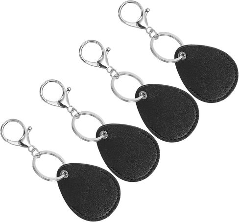 PATIKIL Leather Key Fob, PU Leather Key Fobs with Key Rings Keychain Holder for ID Key Card in Kuwait