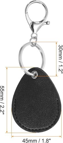 PATIKIL Leather Key Fob, PU Leather Key Fobs with Key Rings Keychain Holder for ID Key Card in Kuwait