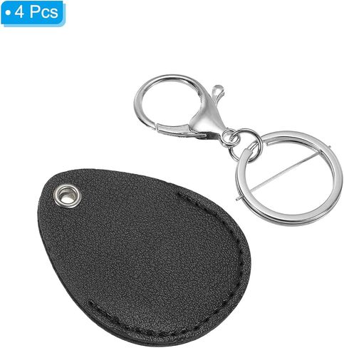 PATIKIL Leather Key Fob, PU Leather Key Fobs with Key Rings Keychain Holder for ID Key Card in Kuwait