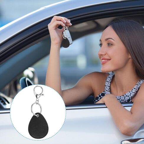 PATIKIL Leather Key Fob, PU Leather Key Fobs with Key Rings Keychain Holder for ID Key Card in Kuwait