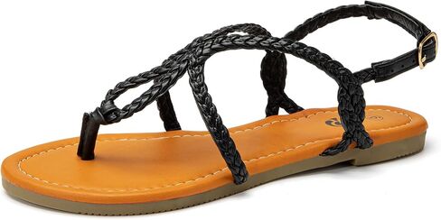 Rekayla Flat Sandals Braided Strap Tong Sandal for Women in Saudi Arabia
