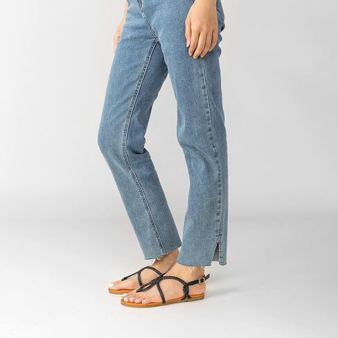 Rekayla Flat Sandals Braided Strap Tong Sandal for Women in Saudi Arabia