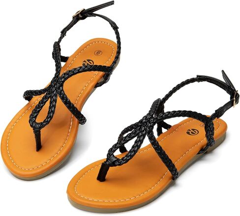 Rekayla Flat Sandals Braided Strap Tong Sandal for Women in Saudi Arabia
