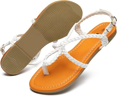 صندل مسطح من ريكيلا، صندل تونغ بحزام مضفر للنساء in Kuwait