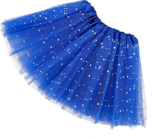 Tutu 3 layers Top Tulle Skirt Ballet Glitter Sequins Gauze Costume Parties Ballerina Dance Half Skorts Prom Dress-up in Saudi Arabia