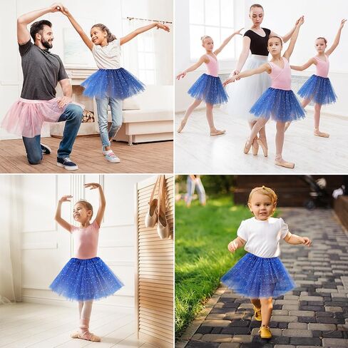 Tutu 3 layers Top Tulle Skirt Ballet Glitter Sequins Gauze Costume Parties Ballerina Dance Half Skorts Prom Dress-up in Saudi Arabia