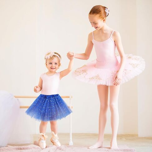 Tutu 3 layers Top Tulle Skirt Ballet Glitter Sequins Gauze Costume Parties Ballerina Dance Half Skorts Prom Dress-up in Saudi Arabia