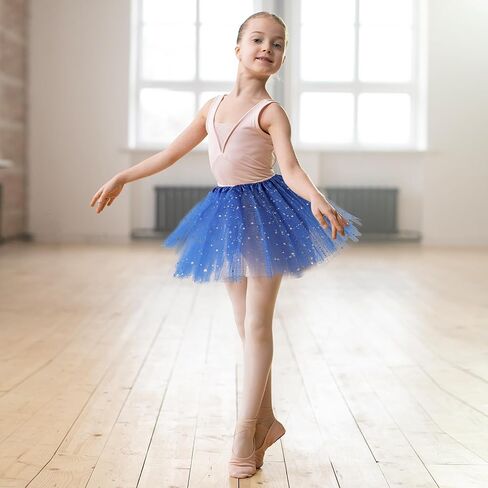 Tutu 3 layers Top Tulle Skirt Ballet Glitter Sequins Gauze Costume Parties Ballerina Dance Half Skorts Prom Dress-up in Saudi Arabia