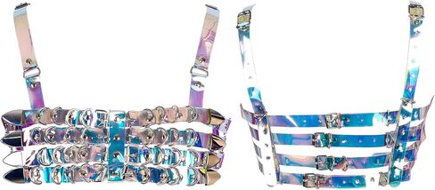 Womens Leather Full Cage Body Harness Tops Hollow Out Lingerie Punk Gothic Halloween Rave Clothing in Saudi Arabia