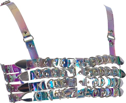 Womens Leather Full Cage Body Harness Tops Hollow Out Lingerie Punk Gothic Halloween Rave Clothing in Saudi Arabia