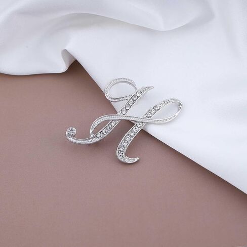 Iaceble Crystal Letter Brooch Pin Silver Initial Brooches Pin Dainty Custom Initial Brooch Letter B Brooch Pin Lapel Pin Tie Decorative for Women and Girls Clothing Dress Suit(B) in Saudi Arabia