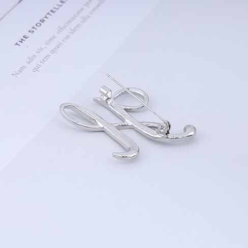 Iaceble Crystal Letter Brooch Pin Silver Initial Brooches Pin Dainty Custom Initial Brooch Letter B Brooch Pin Lapel Pin Tie Decorative for Women and Girls Clothing Dress Suit(B) in Saudi Arabia