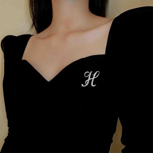 Iaceble Crystal Letter Brooch Pin Silver Initial Brooches Pin Dainty Custom Initial Brooch Letter B Brooch Pin Lapel Pin Tie Decorative for Women and Girls Clothing Dress Suit(B) in Saudi Arabia